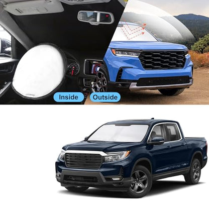 Sun Shade for Honda Ridgeline Crew Cab 2017 (Windshield Shade for Honda Ridgeline 2017-2026)