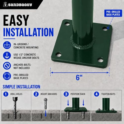 Post and Ring Bike Rack (Green)