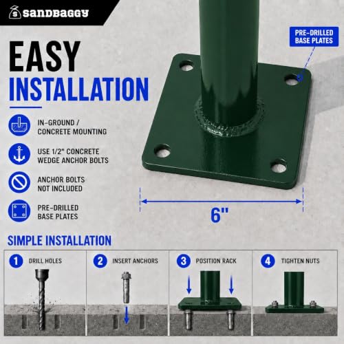 Post and Ring Bike Rack (Green)