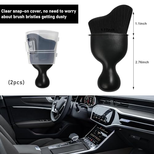 2 PCS Car Detailing Brush (Black / 2 PCS)