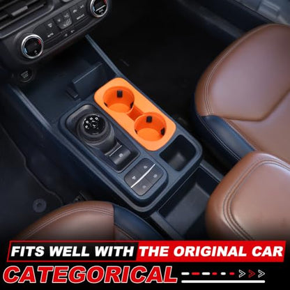 Center Console Cup Holder Insert for Ford Maverick 2022 (Orange)