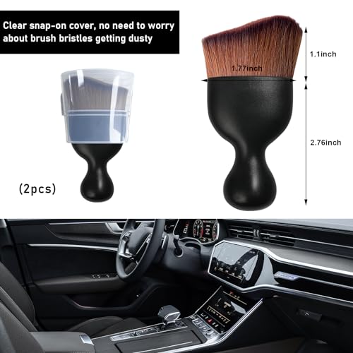 2 PCS Car Detailing Brush (Dark Brown / 2 PCS)