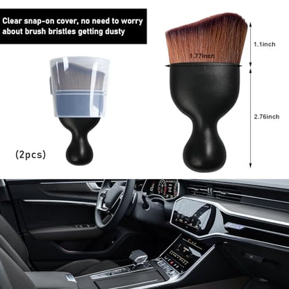 2 PCS Car Detailing Brush (Dark Brown / 2 PCS)