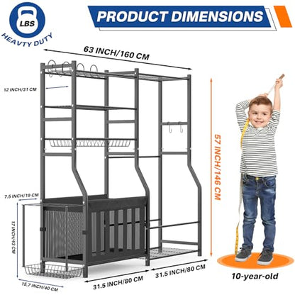 Heavy Duty Garage Sports Equipment Organizer (Garage Sports Equipment Organizer)