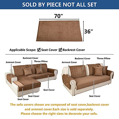 Couch Cover Sectional Couch Covers (36''x70''/Rectangular / Brown)