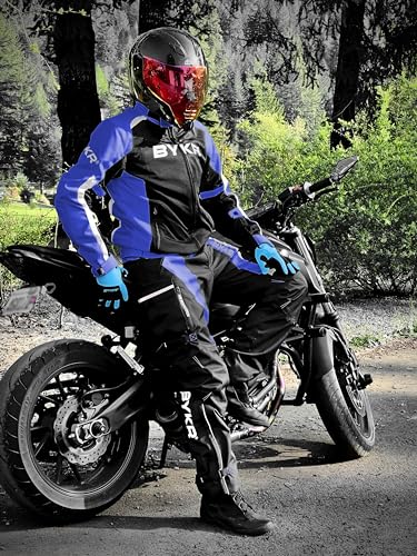 All Weather Motorcycle Gloves for Men & Women (Blue / XX-Large)