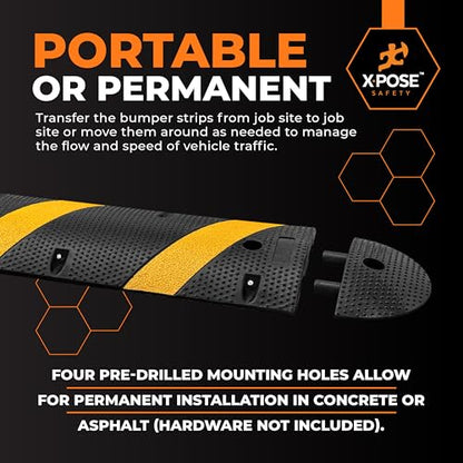 6 Ft Rubber Speed Bump (2) Speed Bump / 1 Pack)