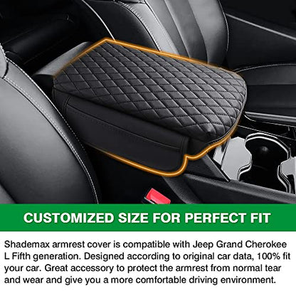 Custom for Center Console Cover Jeep Grand Cherokee L Accessories 2021 (Size for Jeep Grand Cherokee L 2021-2026)