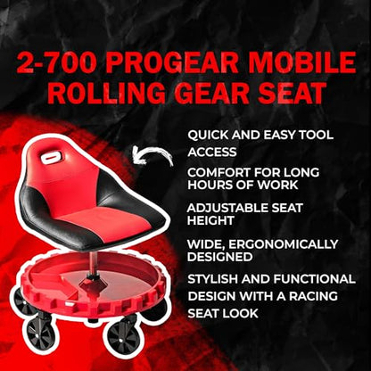 2 700 ProGear Mobile Rolling Gear Seat W (Red)