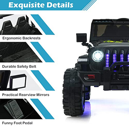 Kids Ride on Car Truck with 2.4G Remote Control (Dark Black)
