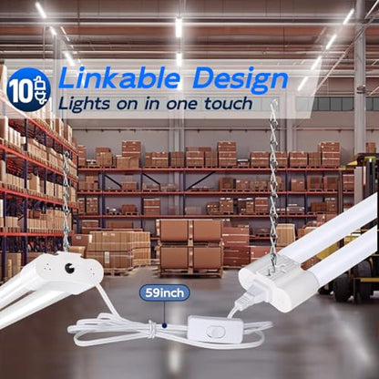 60W 4FT Linkable LED Shop Light for Garage (White / 4FT-60W)