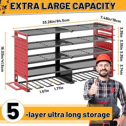 Power Tool Organizer Wall Mount (Black Red)