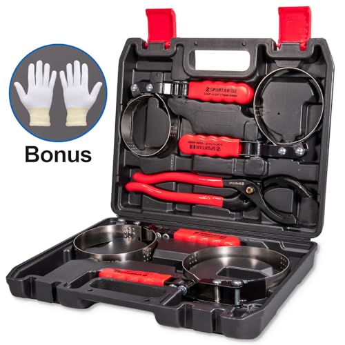 5pcs Swivel Oil Filter Wrench Set 12" Oil Filter Removal Tool (5-Piece Set: 2-3/4" - 5-1/4")