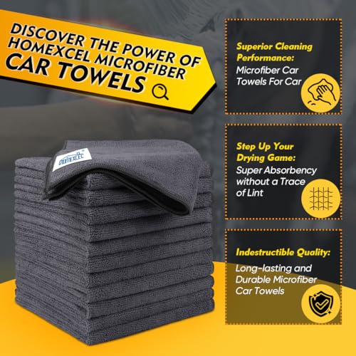 Grey Microfiber Cleaning Cloth 50 Pack (Grey / 12.5 x 12.5 Inch)