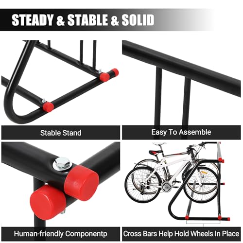 Commercial Grid Bike Rack for 5 Bikes (Black 5 Bike/Single Sided)