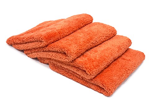 Korean Plush Premium Edgeless Microfiber Detailing Towels (Orange)