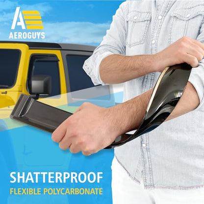 Extra Durable Window Deflectors in (For Jeep Wrangler 18-26 JL)