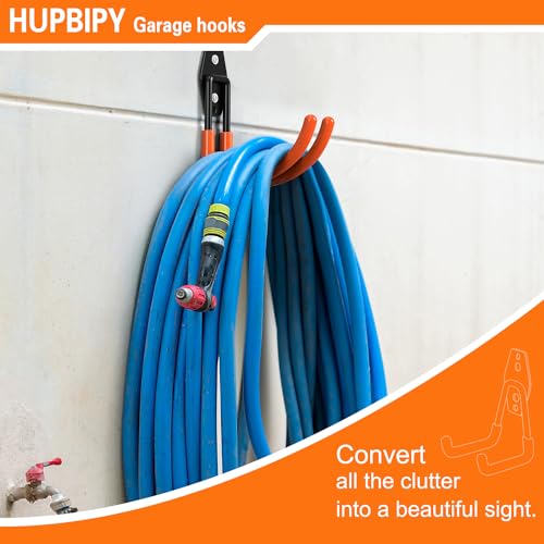 Heavy Duty Garage Hooks 4 Pack (3.9inch J Hook / Orange Large J Hooks)