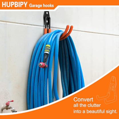 Heavy Duty Garage Hooks 4 Pack (3.9inch J Hook / Orange Large J Hooks)