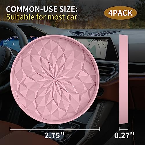 Car Coasters for Cup Holders [4 Pack] (4 Pack-dusty Rose)