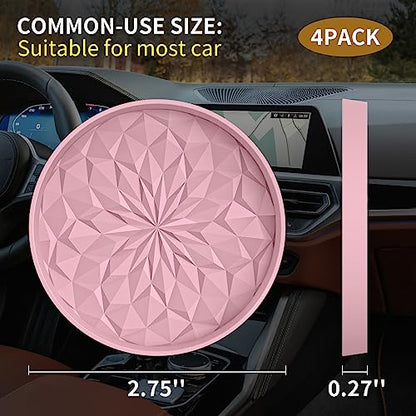 Car Coasters for Cup Holders [4 Pack] (4 Pack-dusty Rose)
