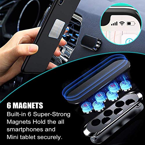 Silver Magnetic Mounts [4 Pack]. Flat Cell Phone Holder for Car Dashboard (3)