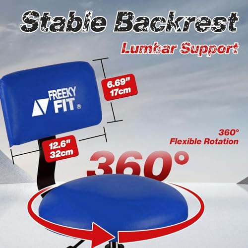 Shop Stool with Backrest (Blue)