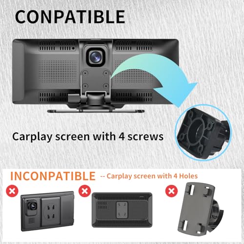 Carplay Mount with Scrwes Flexible Suction Cup Bracket for 7" (Screws Bracket)