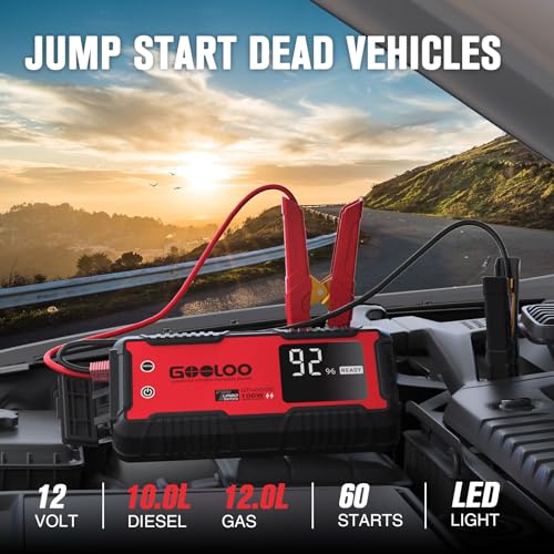 GT4000S 12V 4000A Peak Jump Starter with 100W Two (Red)