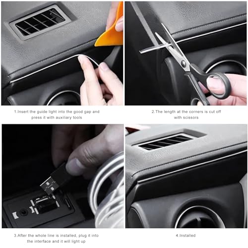 EL Wire Interior Car LED Strip Lights (Purple)