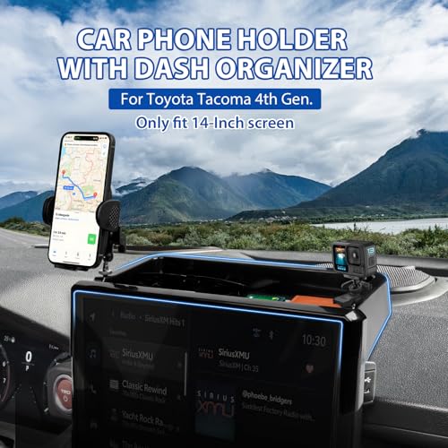 Car Phone Holder for Toyota Tacoma 2024 (Auto-Look+Organizer / Toyota Tacoma 2024-2026(14-In ))