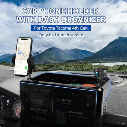 Car Phone Holder for Toyota Tacoma 2024 (Auto-Look+Organizer / Toyota Tacoma 2024-2026(14-In ))