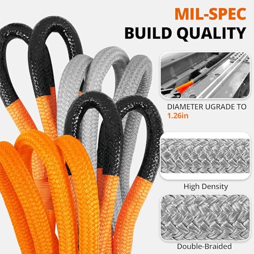Kinetic Recovery Tow Rope (Orange / 1.26"x30ft)