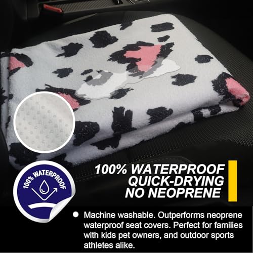 Car Seat Cover Protector Front Seats (Rear Bench Seat Towel / Leopard Print)