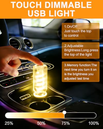 Warm White Touch Dimmable USB Night Light (Warm white)