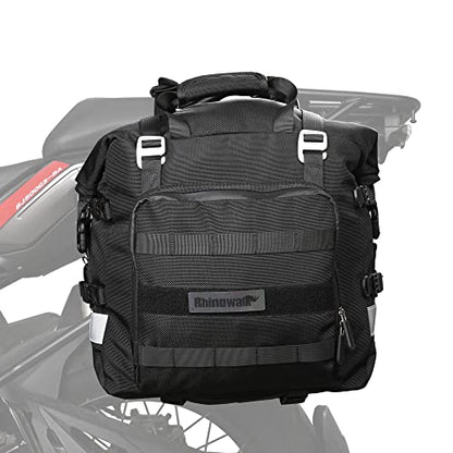 Waterproof Motorcycle Saddlebags Luggage Bags 20L Quick Release for Adventure & Sport Bikes (Black / 20L)