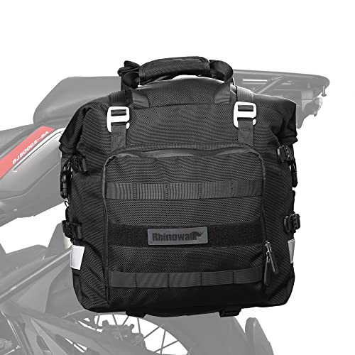 Waterproof Motorcycle Saddlebags Luggage Bags 20L Quick Release for Adventure & Sport Bikes (Black / 20L)