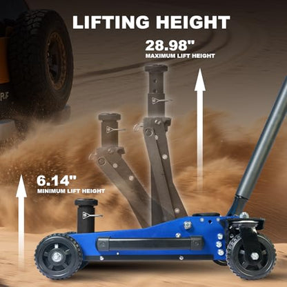 3 Ton Off Road Jack with Big Wheels (3 Ton Off Road / Blue and Black)