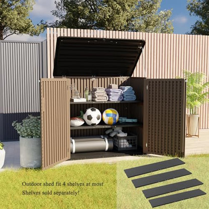 Larger Outdoor Storage Shed Weather Resistance (48 Cu.ft Brown Shed)