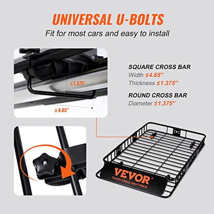 Roof Rack Cargo Basket (Basket / 64x39in)