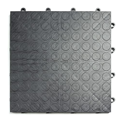 SnapLock GarageDeck 12"x12" Interlocking Garage Floor Tiles (12 Pack / Graphite)