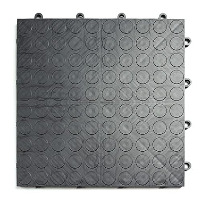 SnapLock GarageDeck 12"x12" Interlocking Garage Floor Tiles (12 Pack / Graphite)