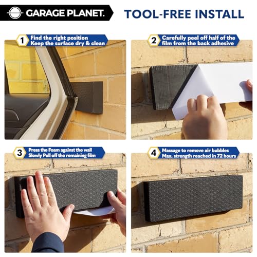 WP01 Garage Wall Protector for Car Door (White / 4 Pack)