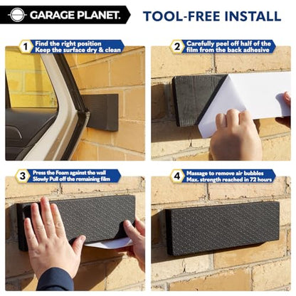 WP01 Garage Wall Protector for Car Door (Black / 4 Pack)