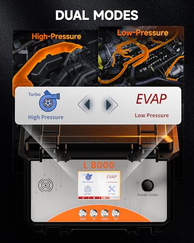 L8000 EVAP&Turbo High Pressure Automotive Smoke Machine Leak Detector (Dual-Pressure LCD)