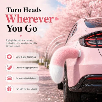Fluffy Car Tail (Pink)