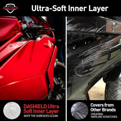 Ultimum Series Motorcycle Cover Waterproof All Weather Protection Universal Heavy Duty Night Reflector with Lock (XXXL)