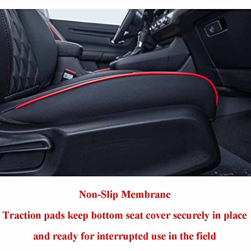 Custom Seat Covers for KIA Sportage 2017 (Black with Red Piping / 2017-2022 Sportage S,EX,LX,SX,SX TURBO)