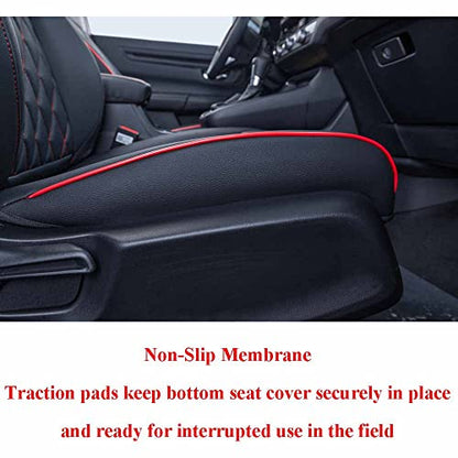 Custom Seat Covers for KIA Sportage 2017 (Black with Red Piping / 2017-2022 Sportage S,EX,LX,SX,SX TURBO)