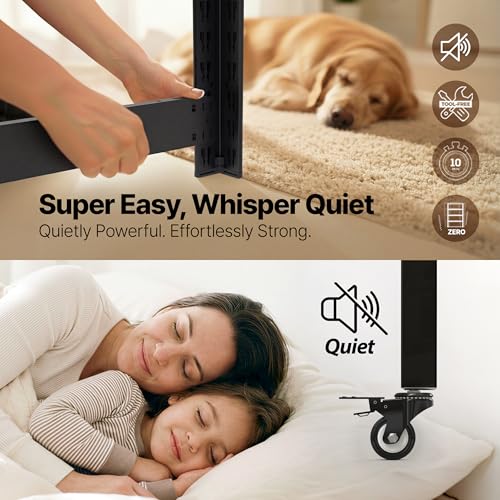 House Black 24.4" W 5 Tier Rolling Storage Shelves Metal Cart (Black / (Wheels) 24.4"W x 16.5"D)